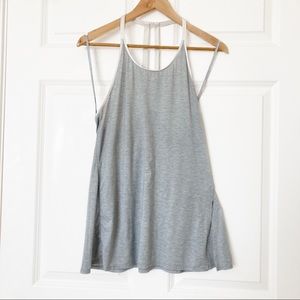 Athleta Gray Tank T Strap Size M
